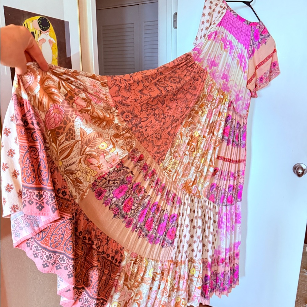 Spell Patchwork Maxi Dress In Blush - image 7